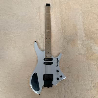 4 String Short Scale Neck Through Bass/6 String Tremolo Busuyi Double Side, Headless Guitar image 2