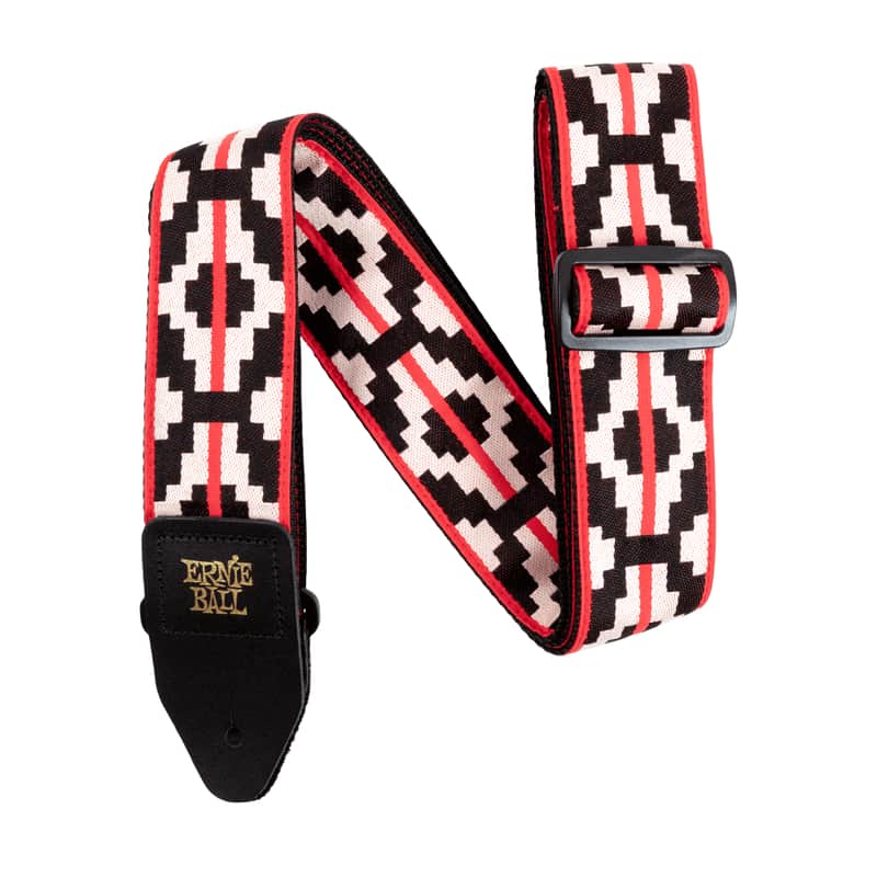 Ernie Ball P05322 Classic Jacquard Guitar Strap/Bass Strap - Ristra Red image 1