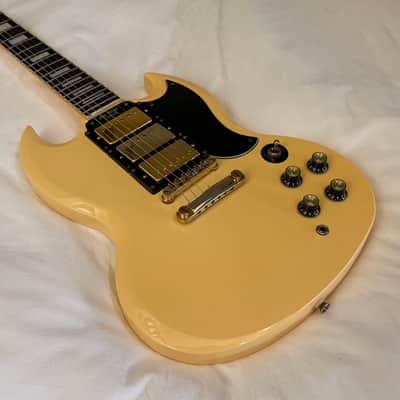 2010 Gibson Epiphone (G-400) SG Les Paul Custom Three Pickup - Made in Korea (MIK) - Antique Ivory - Free Pro Setup image 4