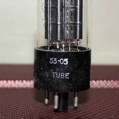NATIONAL UNION 5Y3GT VT-197 BLACK RIB PLATE BOTTOM D GETTER TEST NOS VINTAGE 1953 image 3
