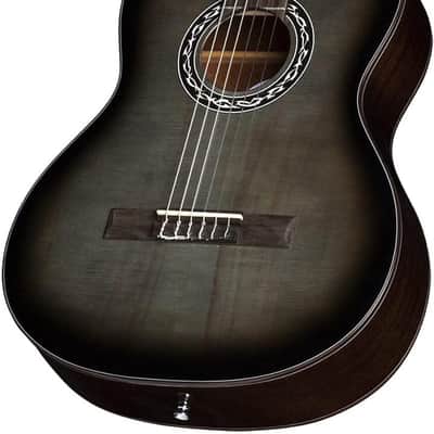 Dean Espana Classical Nylon Full Size Guitar, Black Burst (EC BKB) image 3