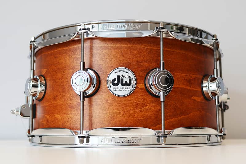 DW Collectors Maple/Spruce 6.5" x 14" Snare Drum w/ VIDEO! Honey Satin Oil image 1
