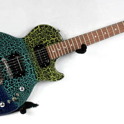 Custom Crackle Painted and Upgraded Epiphone LP Special ll Electric Guitar With Matching Headstock image 5