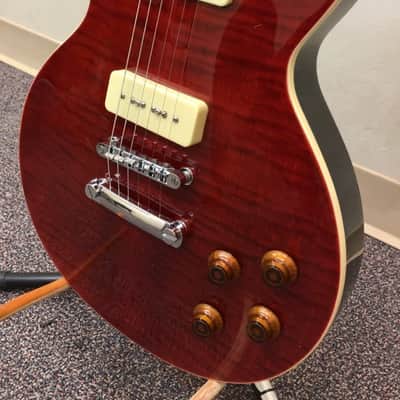 Red Unbranded LP Standard Electric Guitar - Dual Single Coil Pickups image 3