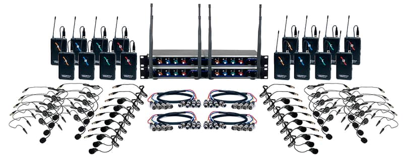 Immagine VocoPro Digital-Play-16  16 Channel UHF Wireless Headset & Lapel Mic System with Mic-On-Chip Technology - 1