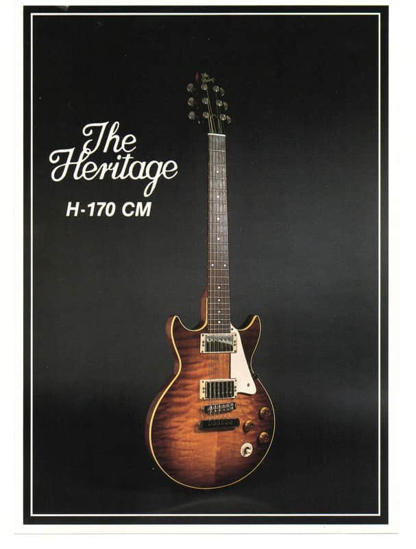 Heritage Guitars- H-170 CM, promotional print/cut sheet, 1988 image 1