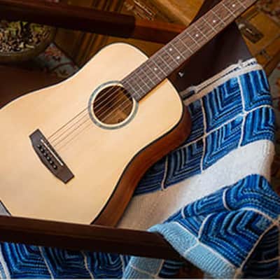 Discover Perfect Tone and Portability: Cort Standard ADMINI-OP 3/4 Spruce Top Guitar with Bag! image 4