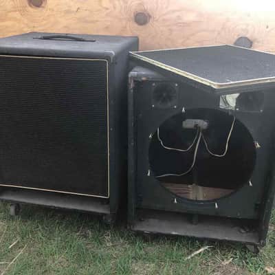 Vintage Kustom PA Cabinet Bass Bins 15" Ported Wheeled Solid Plywood image 5