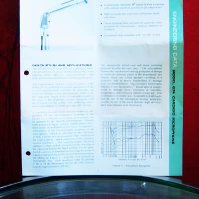Vintage 1970's Electro-Voice 674 Cardioid Dynamic Microphone Low Z w accessories 676 664 image 6