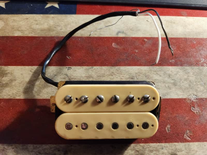 Vintage Dimarzio PAF Pickup 1979 Square Tab Cream Super Clean image 1