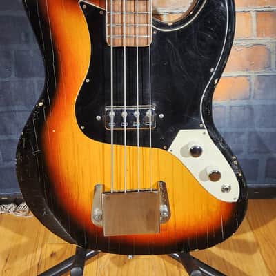 Vintage 1960s Kingston Bass Guitar Sunburst - New Wiring & Fret Level image 5