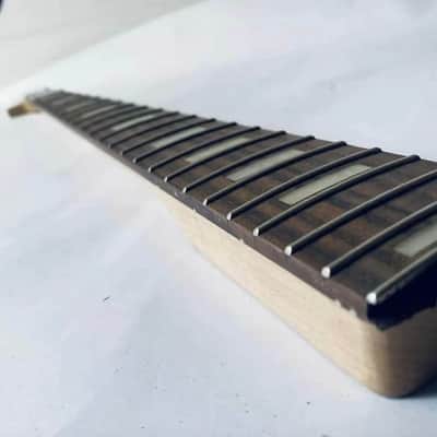 White 4 String Bass Maple Neck, Rosewood Fretboard, Defected Truss Rod image 10