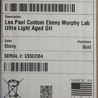 Gibson Ltd Ed Les Paul Custom 2025 - Murphy Lab Antique Ebony Ultra Light Aged image 16