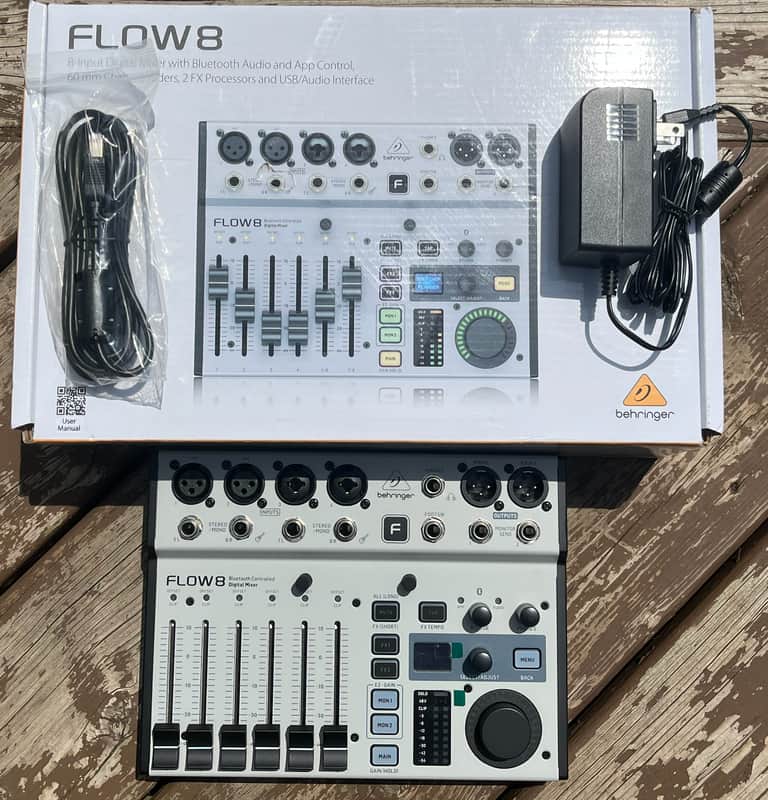 Behringer FLOW 8 Bluetooth Controlled 8-Input Digital Mixer 2020 - Present - Grey image 1