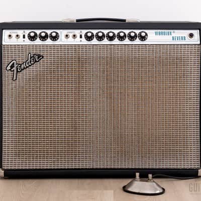 1976 Fender Vibrolux Reverb Silverface Vintage Tube Amp 2x10 w/ CTS Alnico, Ftsw image 2