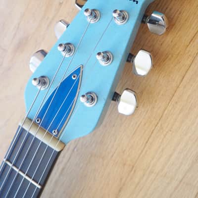1973 Ovation Breadwinner Vintage Solidbody Electric Guitar USA Made Blue w/ Original Hardshell Case image 4