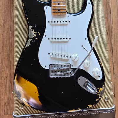 Fender Stratocaster Custom Shop '56 Limited Edition Heavy Relic 2024 - Black Over Sunburst image 1
