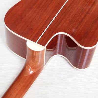 Electric Acoustic Guitar 41 Inch Dead Wood Cutaway Design with Fingerboard Inlay High Glossy Folk Guitar with EQ image 3