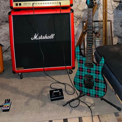 Yamaha RGZ 820 R Blues Saraceno 1993 - Watermelon Plaid Tartan finish image 7