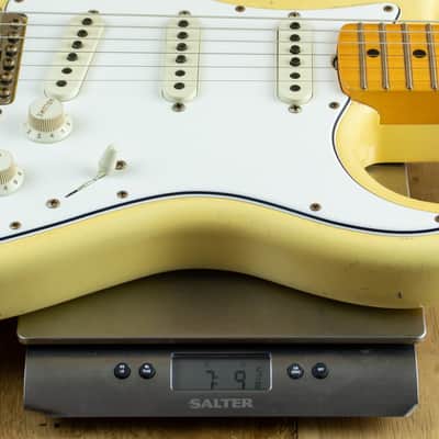 Fender Custom Shop Austin MacNutt 69 Strat Journeyman Relic Aged Vintage White R123536 image 6