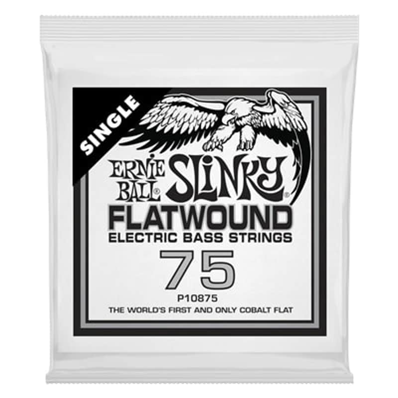 Ernie Ball Ernie Ball .075 Cobalt Flatwound Electric Bass Sing...