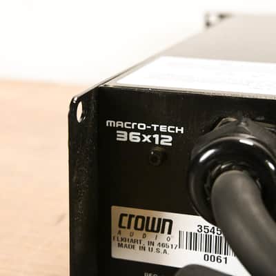 Crown Macro-Tech 36x12 2-Channel Power Amplifier CG015TK image 9