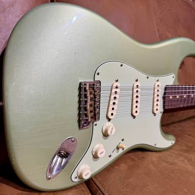 Fender 1959 Stratocaster Journeyman Relic, 3A Rosewood Fingerboard, Faded Aged Sage Green Metallic image 2