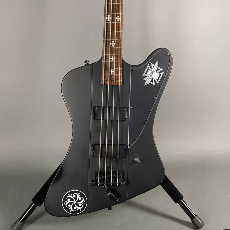 Epiphone Nikki Sixx BLACKBIRD Signature Bass + Gurt + Gig-Bag …