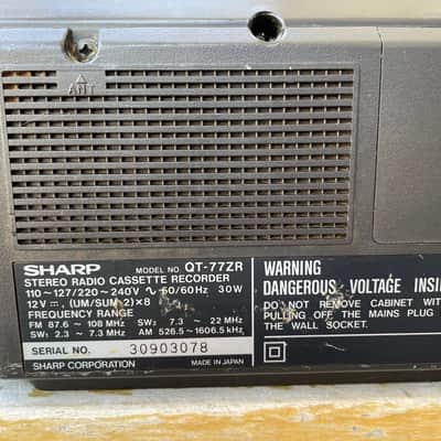 Vintage Sharp  QT-77 Stereo Cassette Boombox  80s - Red image 13