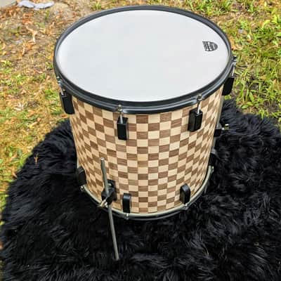 Restored Sonor Swinger Action Vintage 70s Set with Teardrop Badges - Checkerboard Veneer image 20