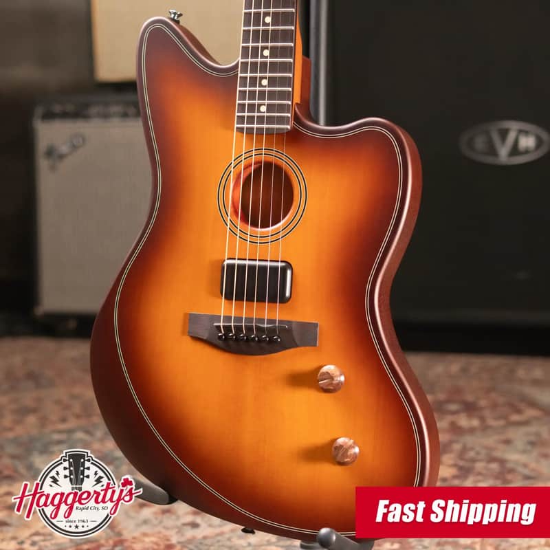 Fender Acoustasonic Standard Jazzmaster - Honey Burst - Demo