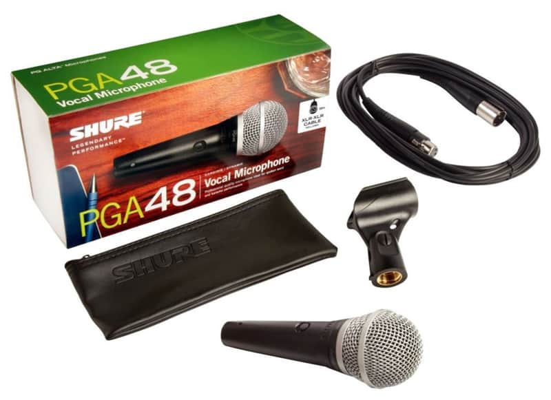 Shure PGA48 Cardioid Dynamic Vocal Microphone w/XLR Cable image 1