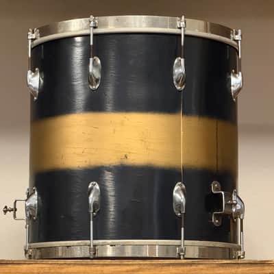 1940's WFL Black & Gold Duco 14x26 16x16 9x13  Drum Kit Zephyr Lug image 13