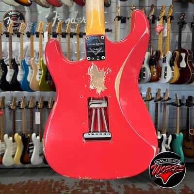 Fender Custom Shop Ltd Limited 63 Stratocaster Heavy Relic Fiesta Red image 6