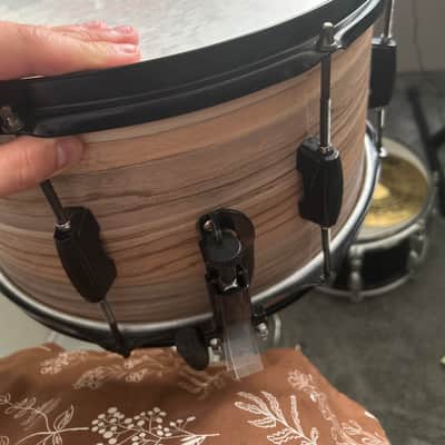 Tama WP148 Woodworks 14x8" Snare Drum 2023 - Present - Natural Zebrawood Wrap image 4