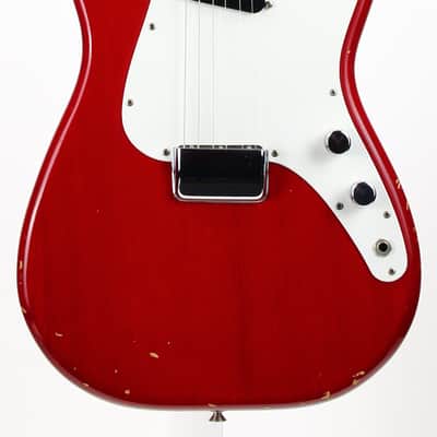 1964 Fender Musicmaster RARE Cherry Red | Pre-CBS duo sonic vintage image 6