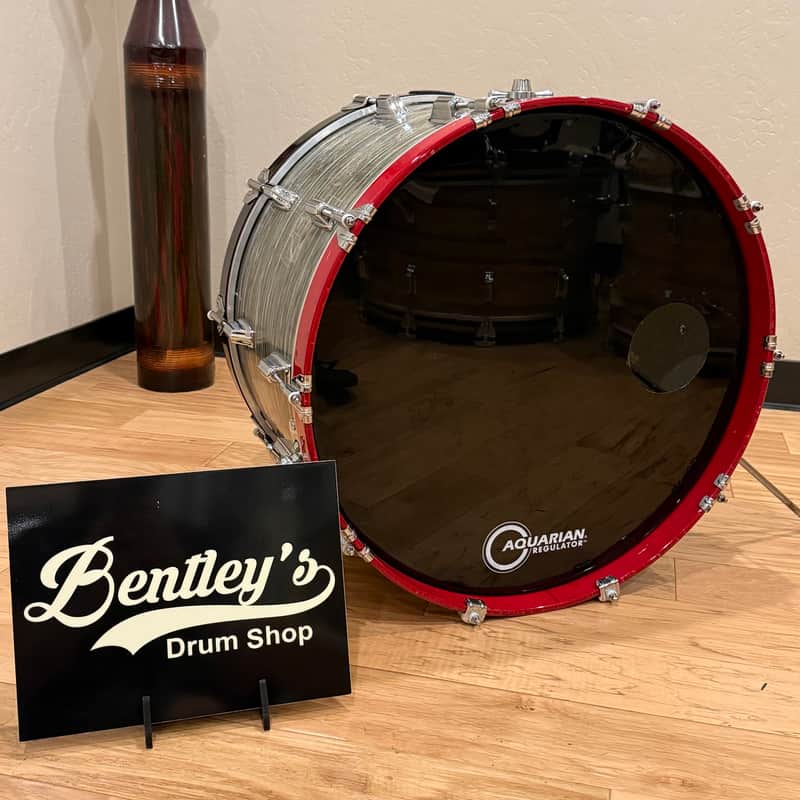 Vintage Rogers Fullerton 14x22 Bass Drum in Blue Strata (Rm4) image 1