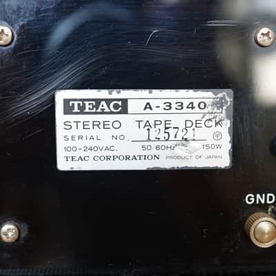 TEAC A-3340S 1/4" 4-Track Reel to Reel Tape Recorder 1970s - Silver image 11
