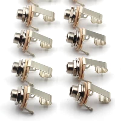 Electric Guitar Output Jack, Switchcraft #11 1/4 Guitar Jack, Audio Jack for Quarter Inch Cable, Nickel Plate Contact, Mono Output Jack, Bulk Lot of 10 image 1