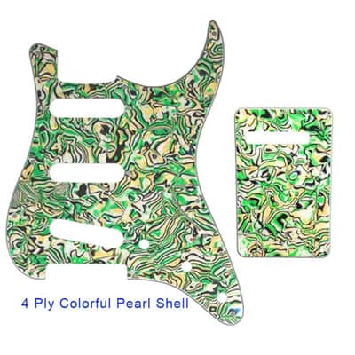 Guitar Pickguard With Back Plate Suit For USA/Mexico Fender Strat Standard SSS ST-4 ply red pearl image 14