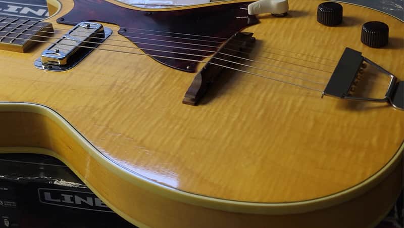 SUPER FLAMEY EXC+ 1962 Harmony H48 Stratotone Mercury w/OHSC! image 1
