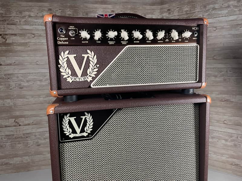 Victory Amps VC35H Copper Deluxe 35w Tube Head + Matching 212 with AlNiCo Gold image 1