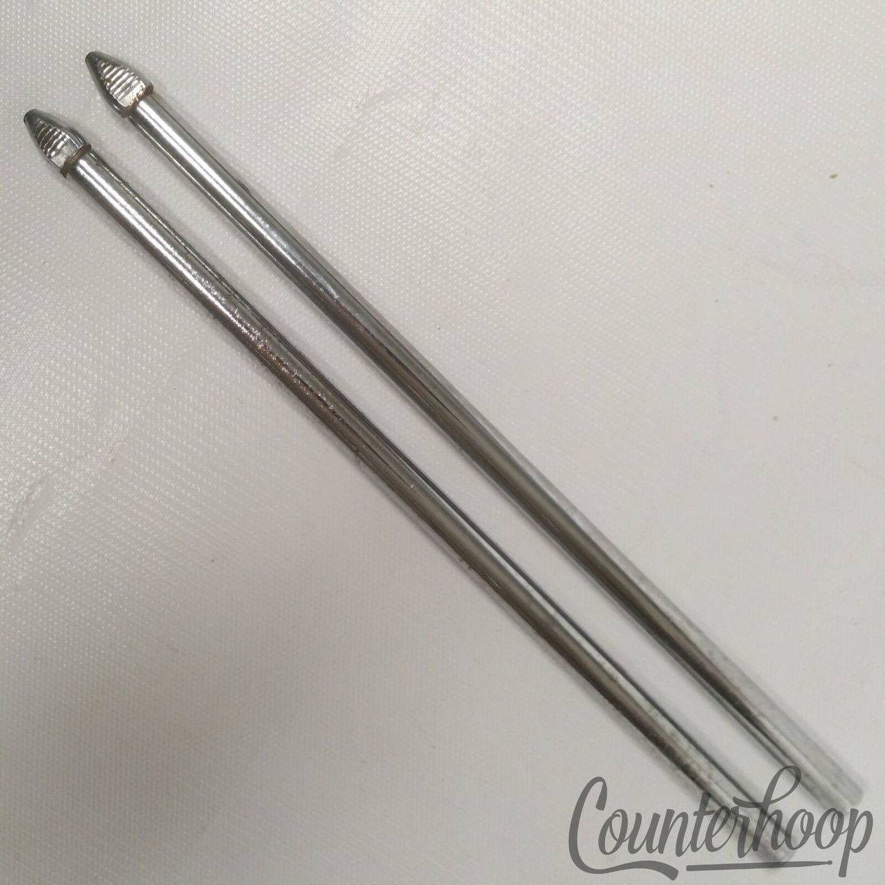 Premier Straight Bass Drum Spurs Long Chrome Disappearing Vintage 60s UK Elite* — main photograph