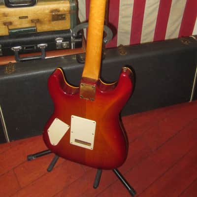 1985 Schecter Super Strat Stratocaster Sunburst Flame Top image 6