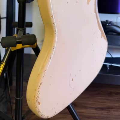 Fender Flea Artist Series Road Worn Signature Jazz Bass 2019- Shell Pink image 9