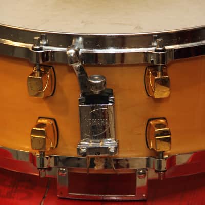 Yamaha Maple Custom 14x5.5 snare drum - Natural Blonde image 5