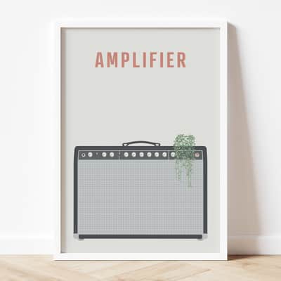 Fender Amplifier Print - Guitar Amp Poster, A4 Size image 3