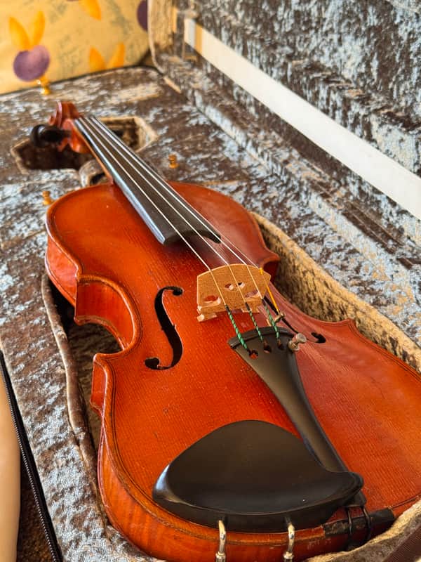 3/4 Size Copy of Antonius Stradivarius Violin w/ Peter Prier Bridge & Case (NO BOW) image 1