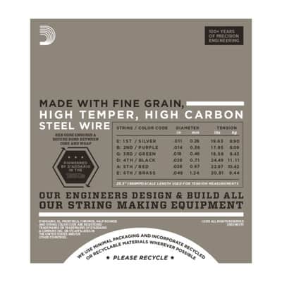 D'Addario E-Guitar Strings EHR370 11-49 Half Rounds Stainless Steel - Electric Guitar Strings image 3