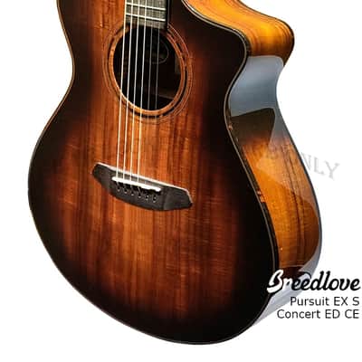 Breedlove Pursuit Exotic S Concert Edgeburst CE Solid Koa guitar image 3